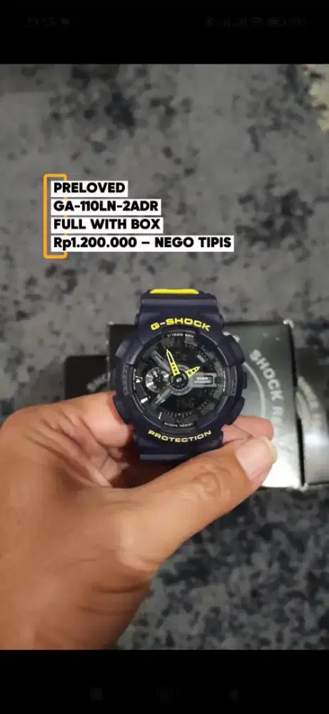 G-SHOCK GA-110LN-2ADR Blue Orange Fullset Box