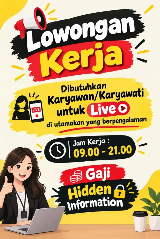 Lowongan kerja host live