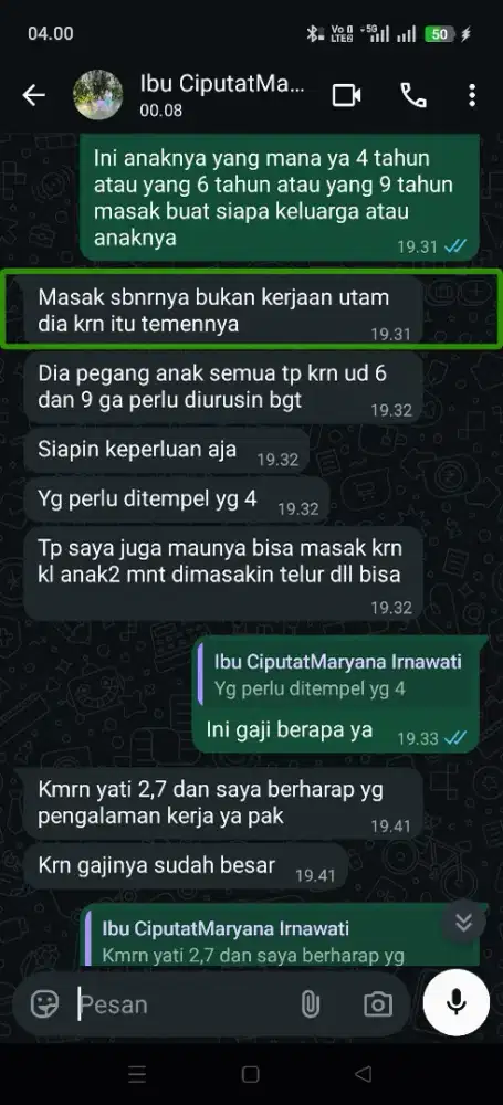 Yang serius mau kerja perempuan