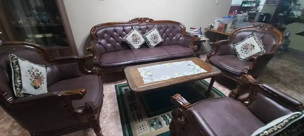 Kursi tamu dan meja tamu jati jawa timur