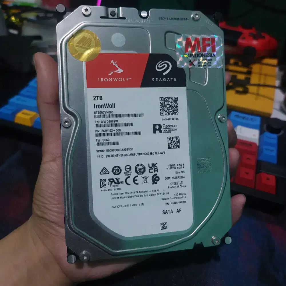 HDD Seagate Ironwolf 2TB Garansi Resmi Aktif