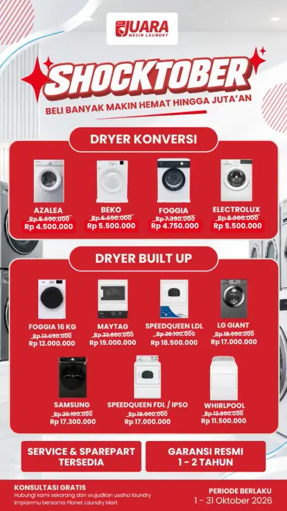 PROMO MESIN PENGERING LAUNDRY