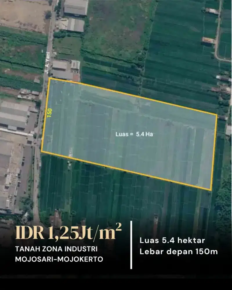 Kavling siap bangun zona industri tanah kotak
