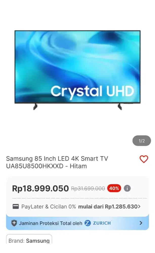 SAMSUNG TV 85U8500H PROMO