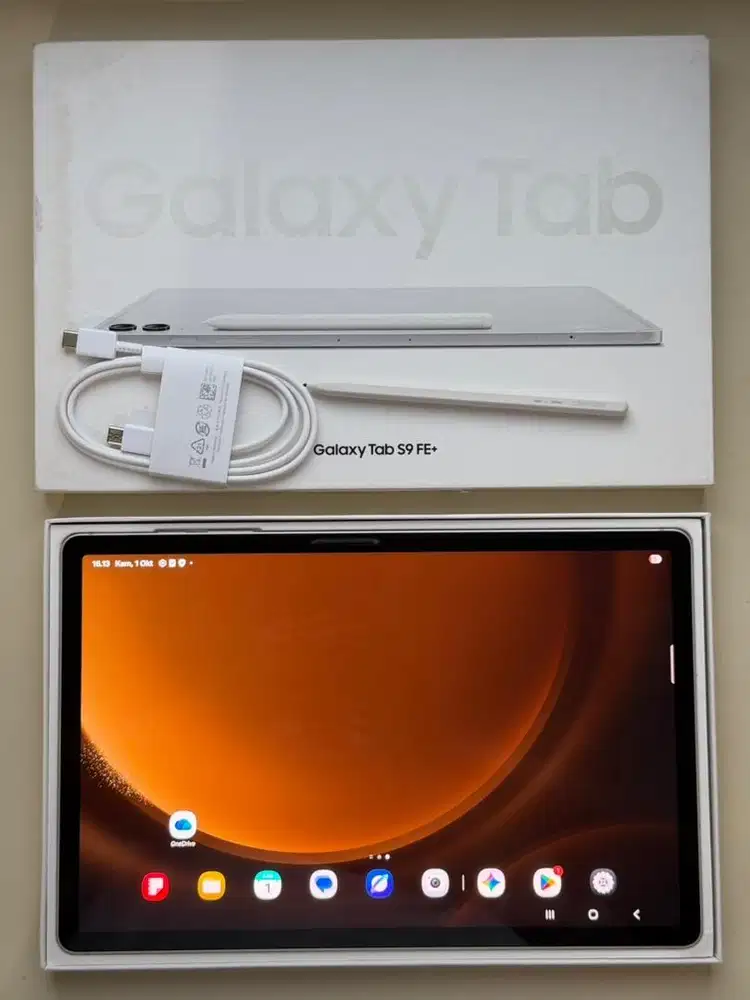 Samsung Tab S9 FE Plus 5G 8/128gb - Wifi + Cell - Silver - Like New