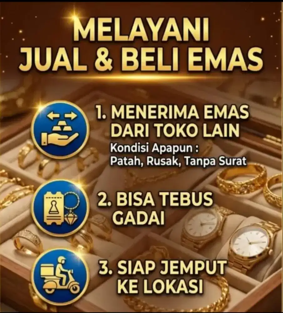 Terima jual emas dengan harga tinggi sesuai pasara