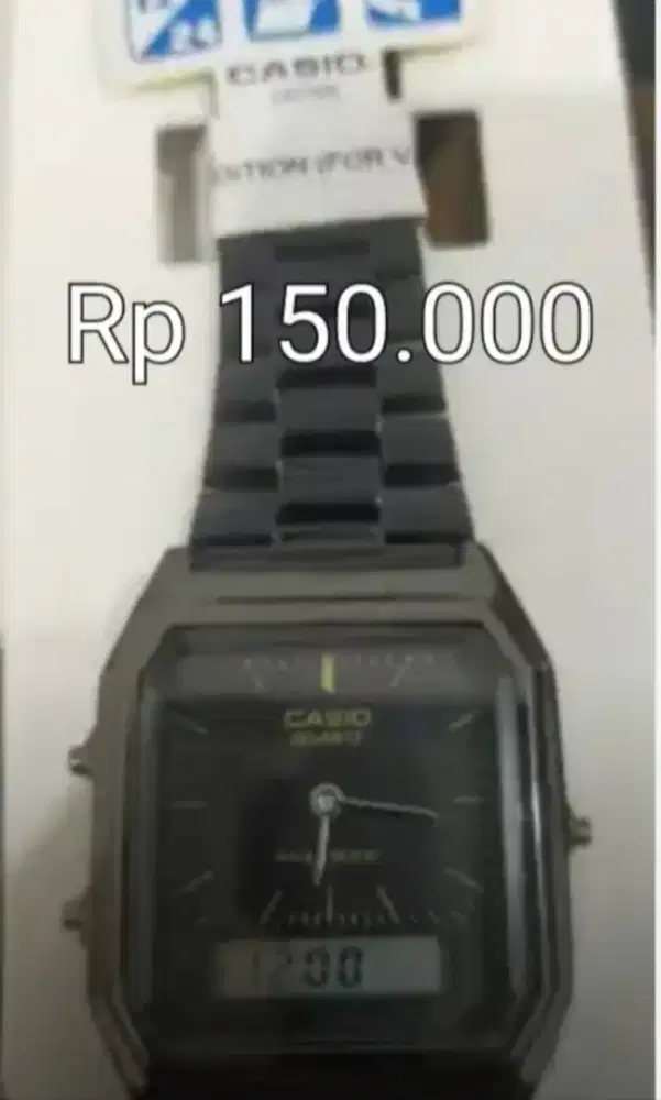 Jam merk Casio hitam