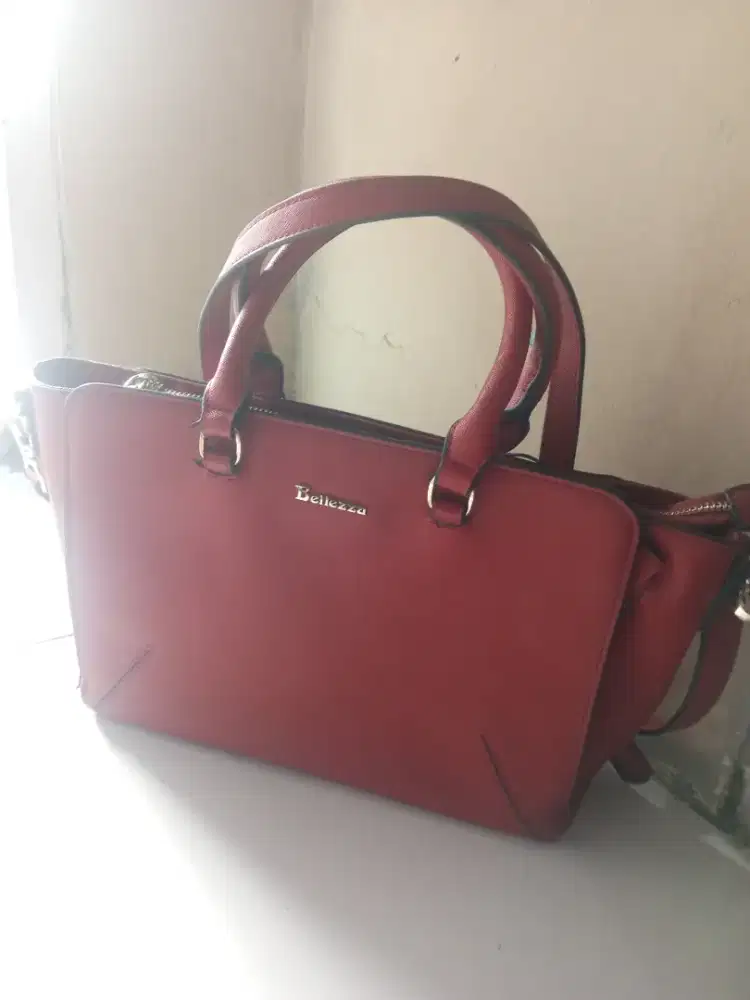 Tas Belleza Merah Maroon Preloved
