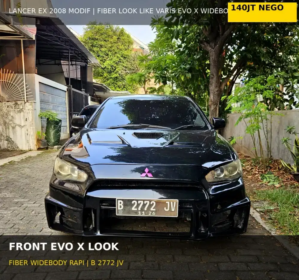 mitsubishi lancer ex 2008 gt modif at 2000cc look evo x varis widebody