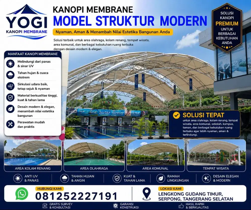 Jasa Pasang Kanopi Membrane Per Meter Harga Terjangkau