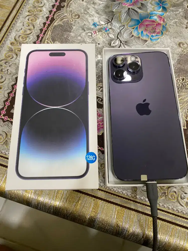 iPhone 14 Pro Max 128Gb Fullset Mulus No Minus Bh 100%