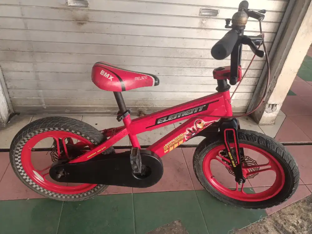 Sepeda BMX anak uk16 element iron Man barang original