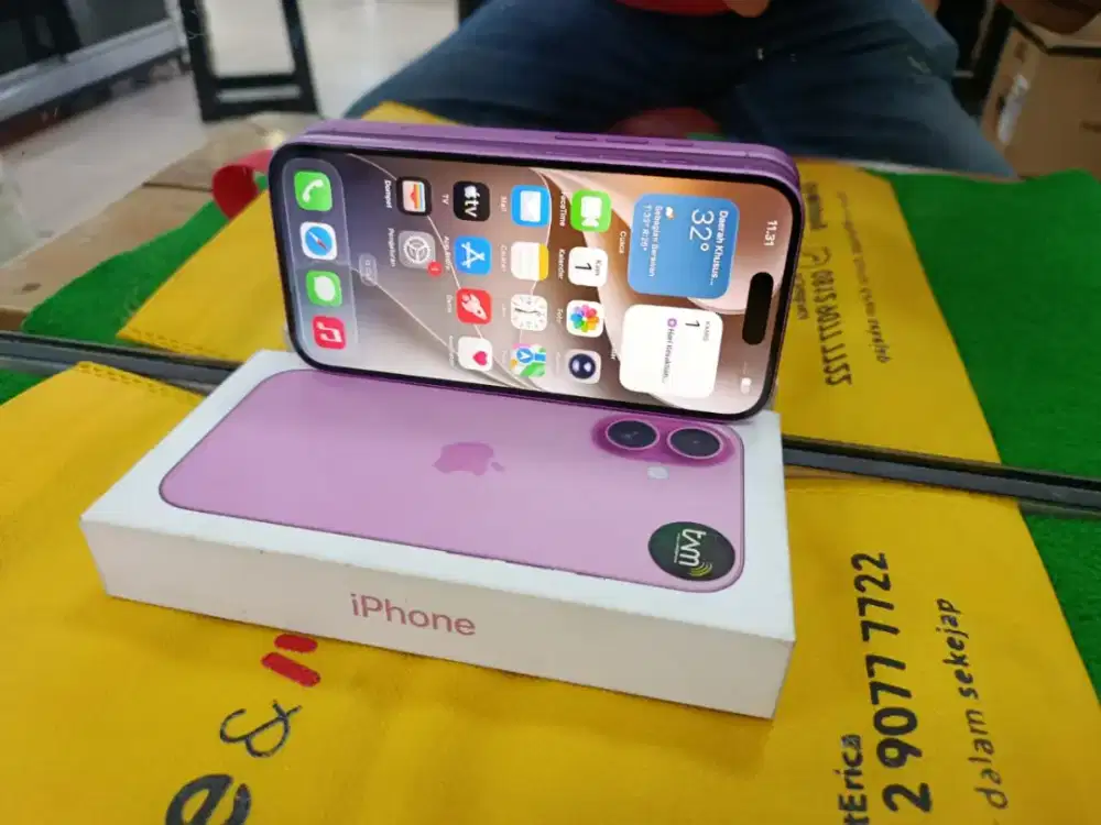 Iphone 16 128 gb mulus no minus lengkap garansi activ ibox