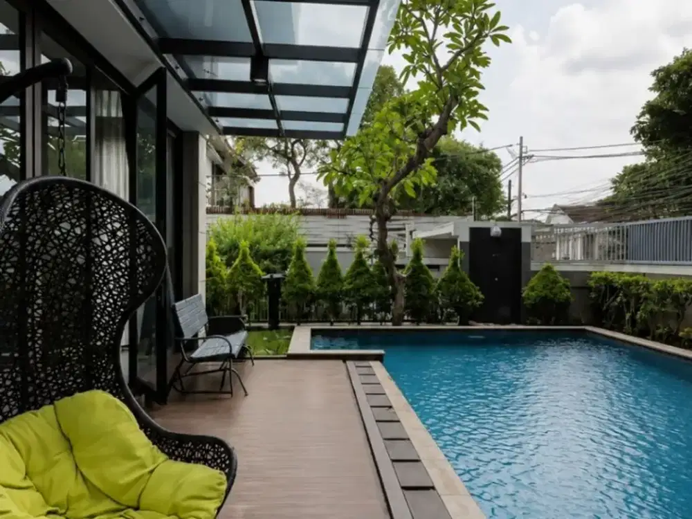 DIJUAL CEPAT MURAH RUMAH MEWAH PRIVATE POOL DALAM CLUSTER JALAN KENANGA AMPERA KEMANG