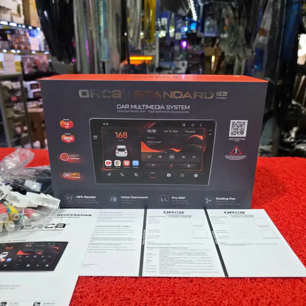 Head Unit Android ORCA STANDARD G3 ADR-9988 NFC 4GB+128GB QLED 10.1 in