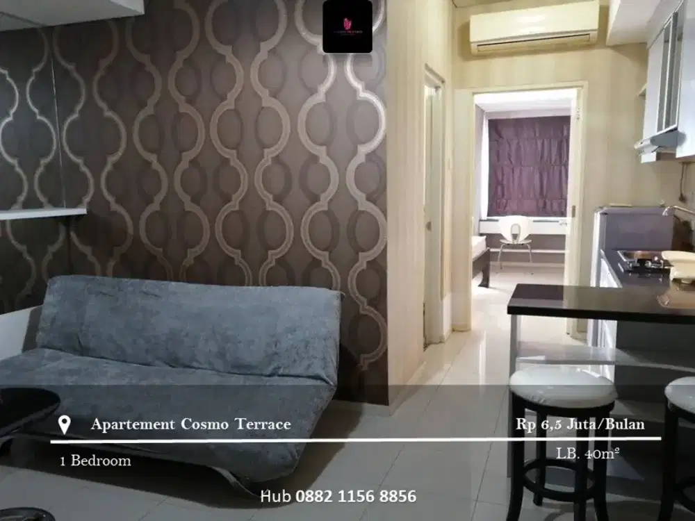 Disewakan Apartement Cosmo Terrace Mid Floor 1BR Full Furnished