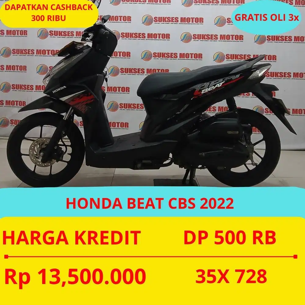 HONDA BEAT CBS 2022  DP MURAH 500 RIBU GUYSS