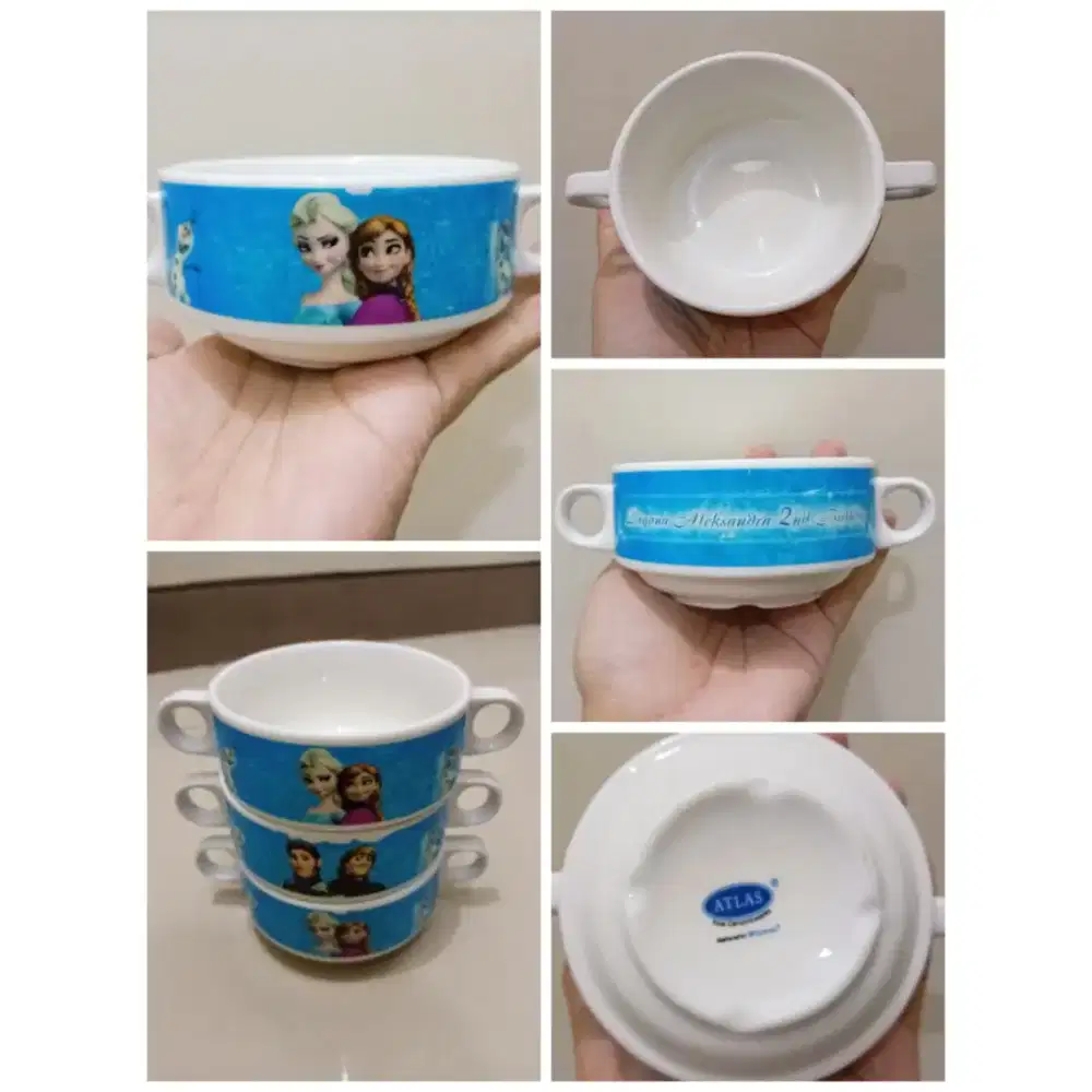 Mangkok Keramik Frozen 3 pcs