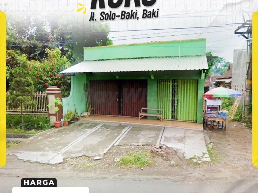 Dijual Ruko !,5Lantai Strategis di Jl Solo-Baki Siap Untuk usaha
