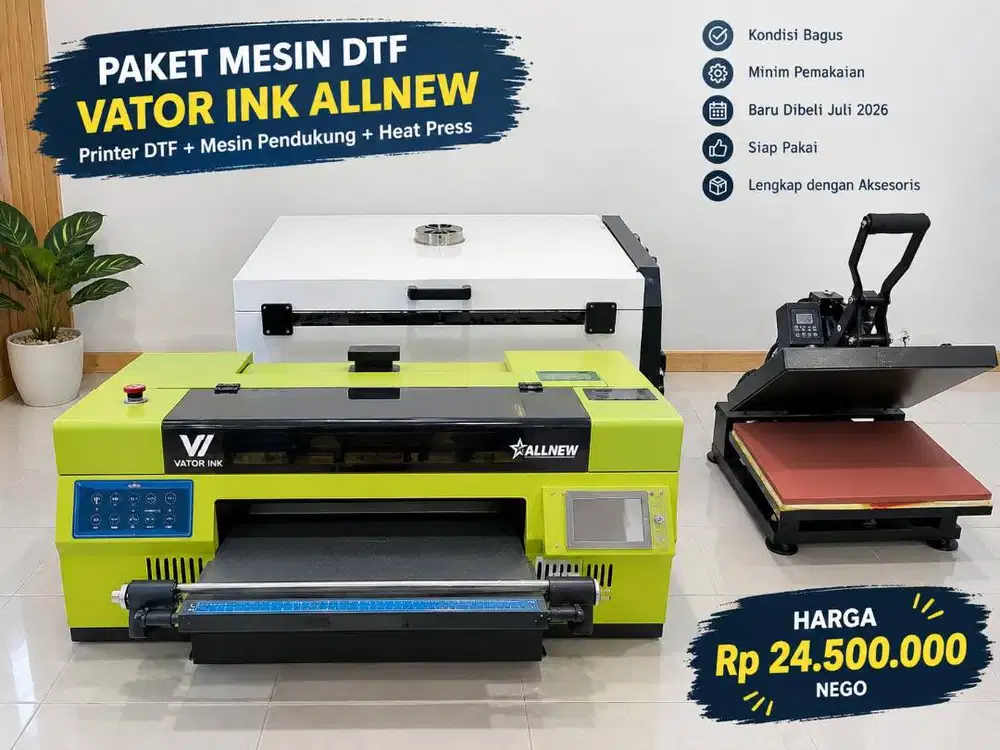 Paket Usaha Mesin Sablon DTF VatorInk AllNew Gen 3 Lengkap Siap Pakai