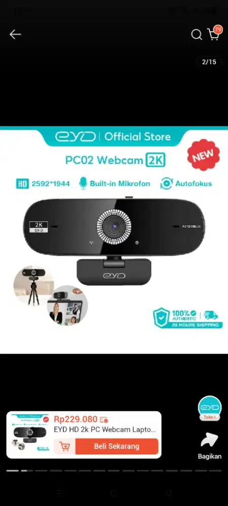 Dijual webcam Eyd 2k