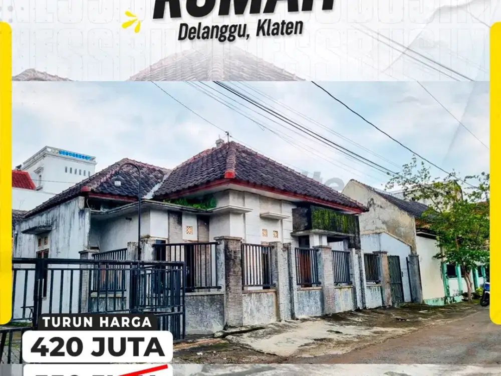 Rumah Hook Harga Murah di Delanggu Klaten Perlu Sedikit Renovasi