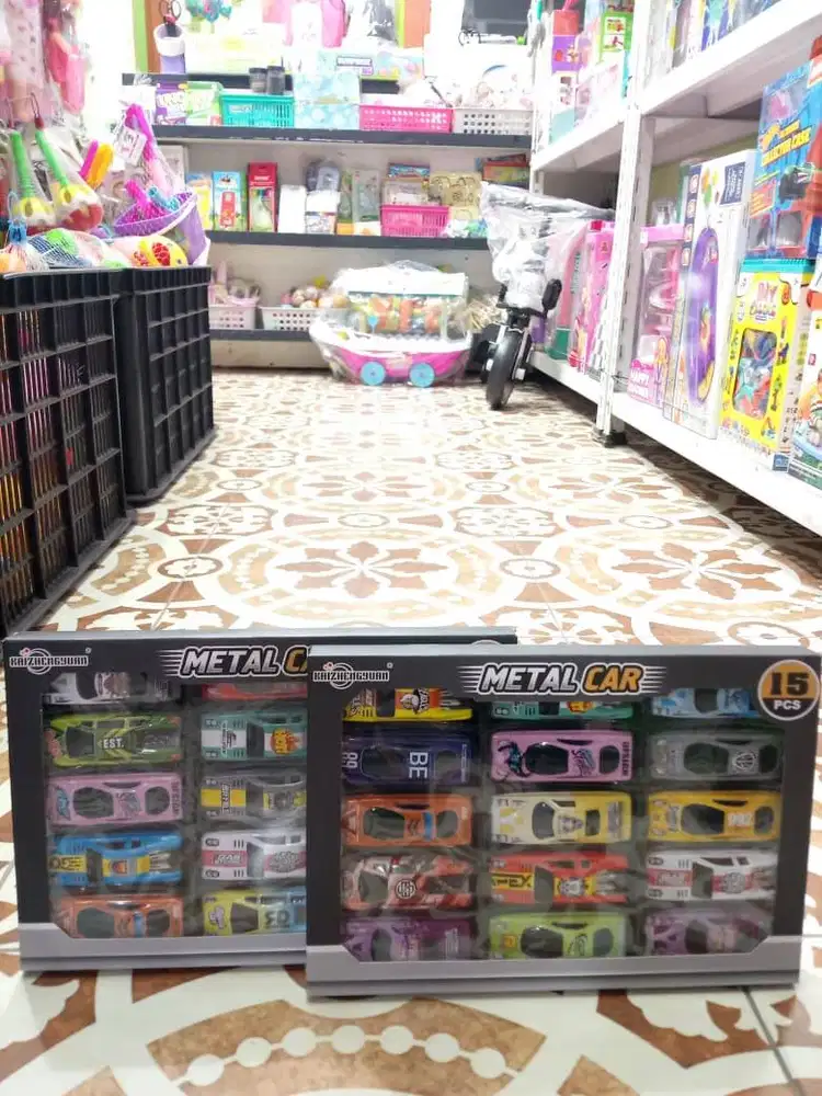 mainan anak mobil metal car isi 15
