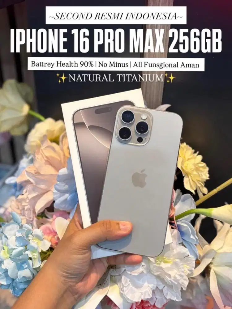 Iphone 16 Pro Max 256gb Second Resmi Bisa Dcicil.