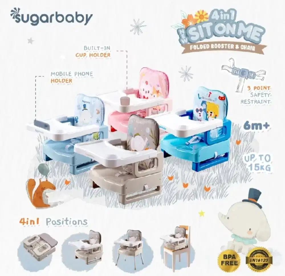 SugarBaby Kursi Makan Bayi 4in1 SitOnMe