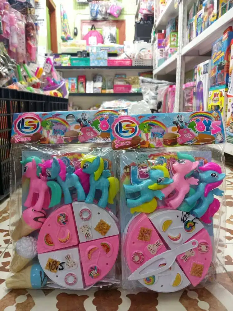 mainan anak kue potong unicorn set