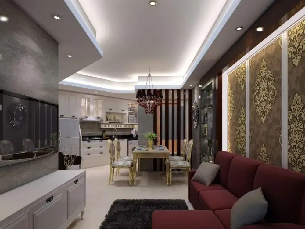 Disewakan Unit Apartemen Di The Mansion Kemayoran Furnish Siap HuniLuas : 70 m Lantai 39 Kamar Tidur : 2 Kamar Mandi : 1 Kondisi Furnish -RDY