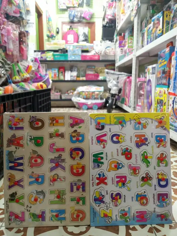mainan anak puzzle kayu pin