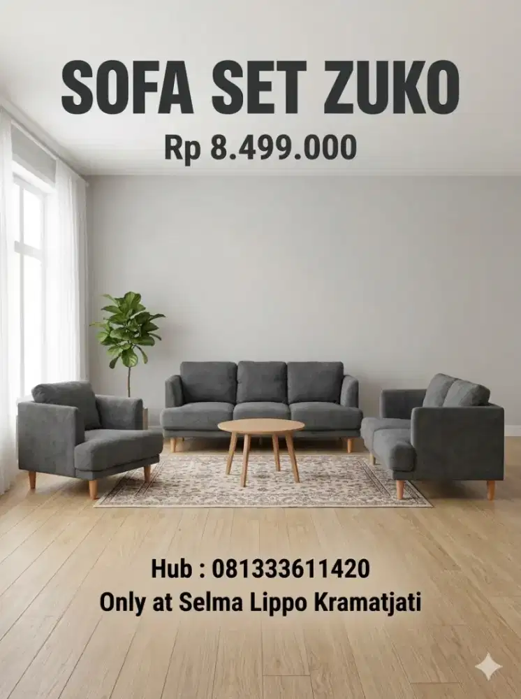 Zuko Sofa Set 1+2+3 Seater