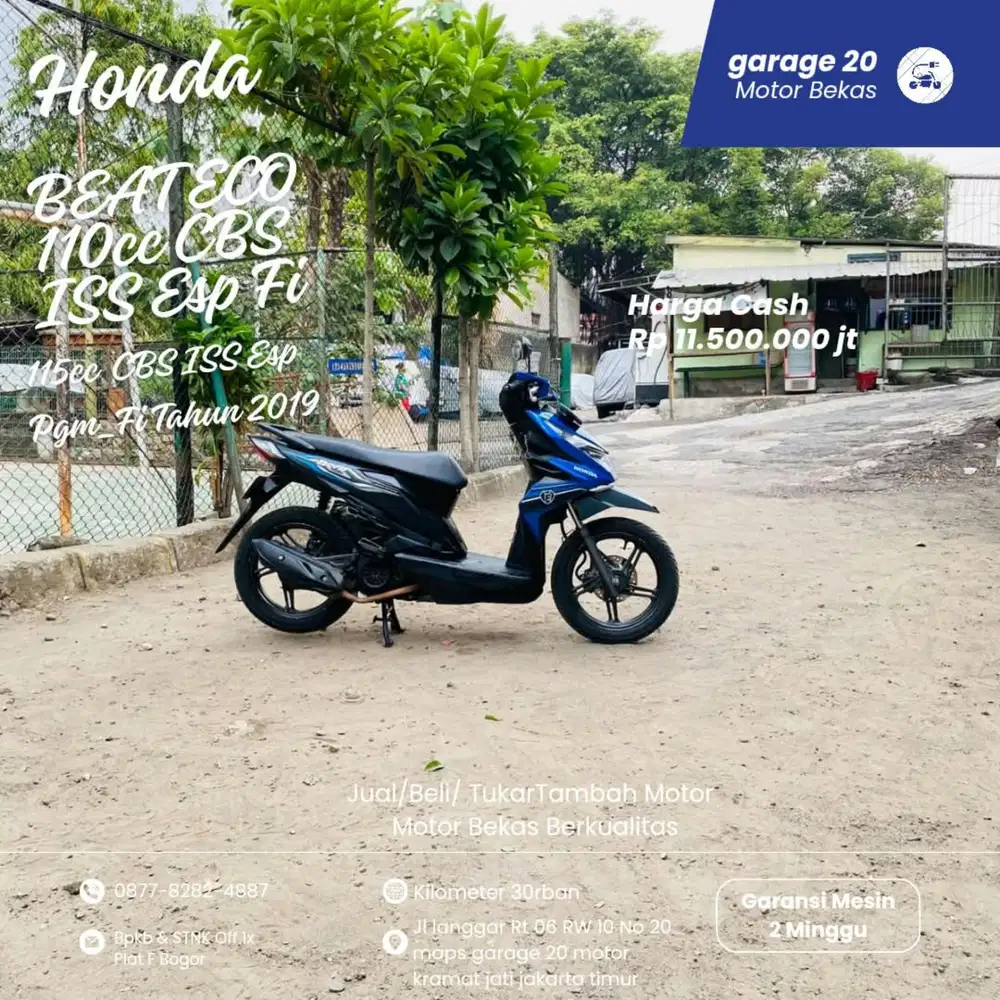 Honda Beat ECO 110cc CBS ISS Esp Fi Tahun 2019