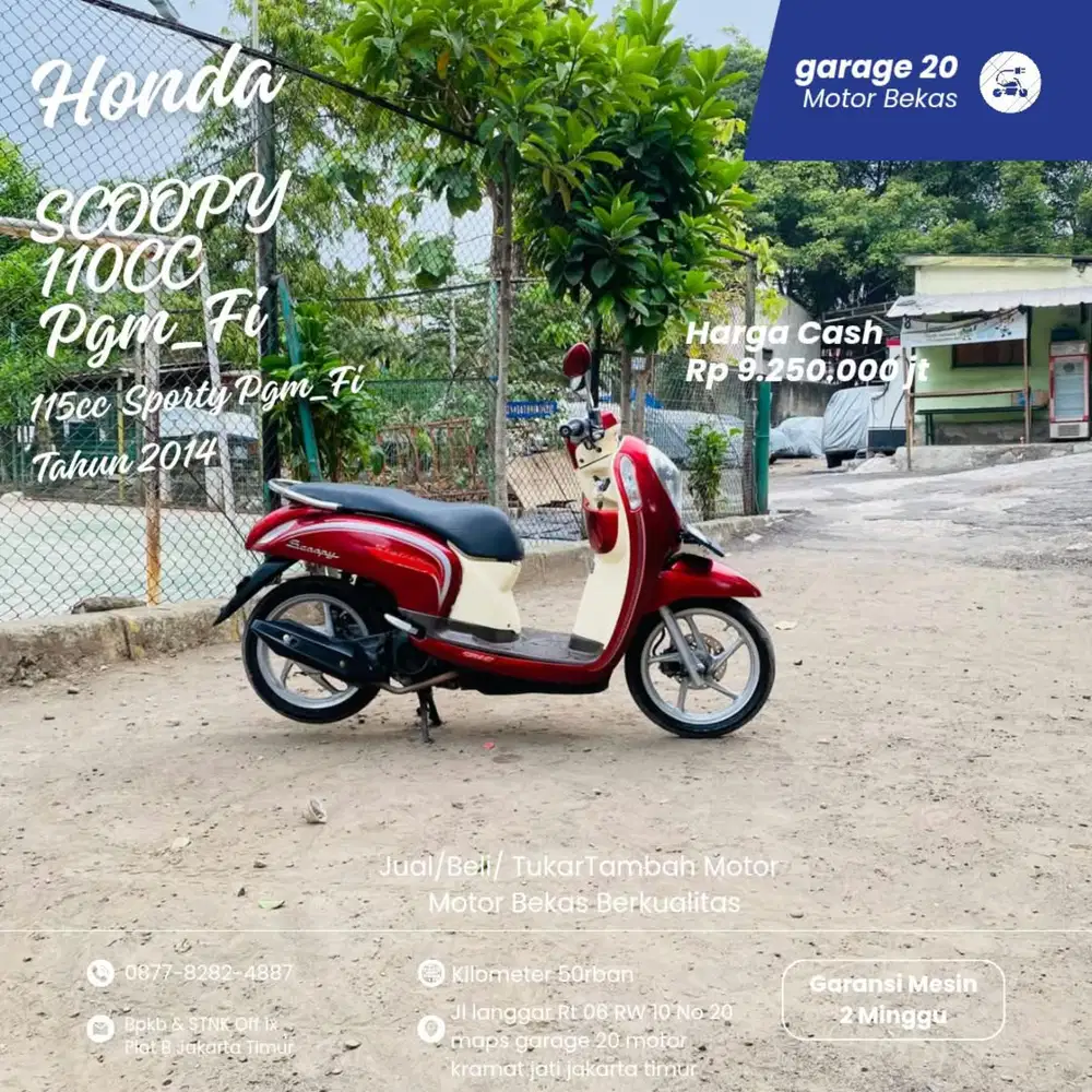 Honda Scoopy 110cc CBS pgm__Fi Tahun 2014
