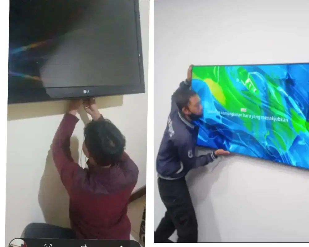 Braket +pasang atau jasa pasang terima rapih breket bracket led tv
