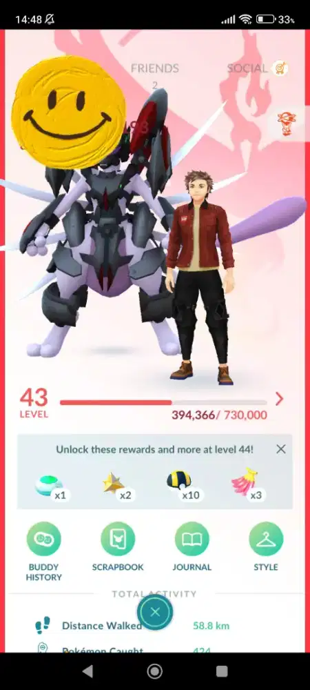 Pokemon go level 43