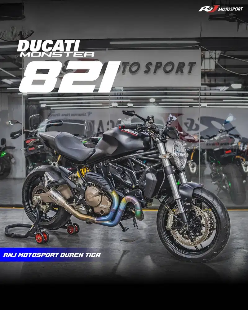 Ducati Monster 821 Monster 795 Nik 2016 Km.6.000an Warna Hitam