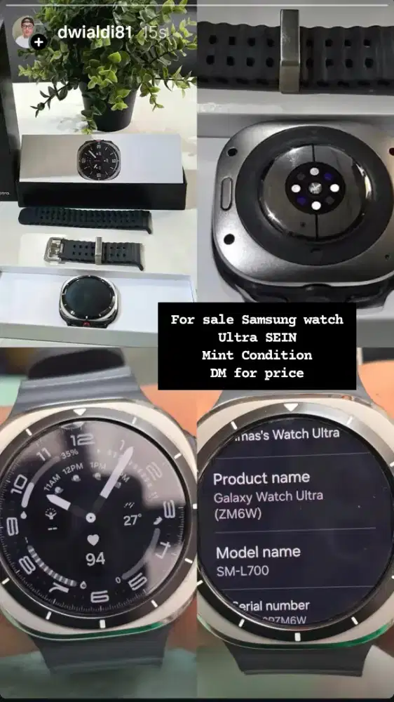 Jual Samsung Galaxy Watch Ultra (SM-L700) Resmi SEIN - Mint Condition