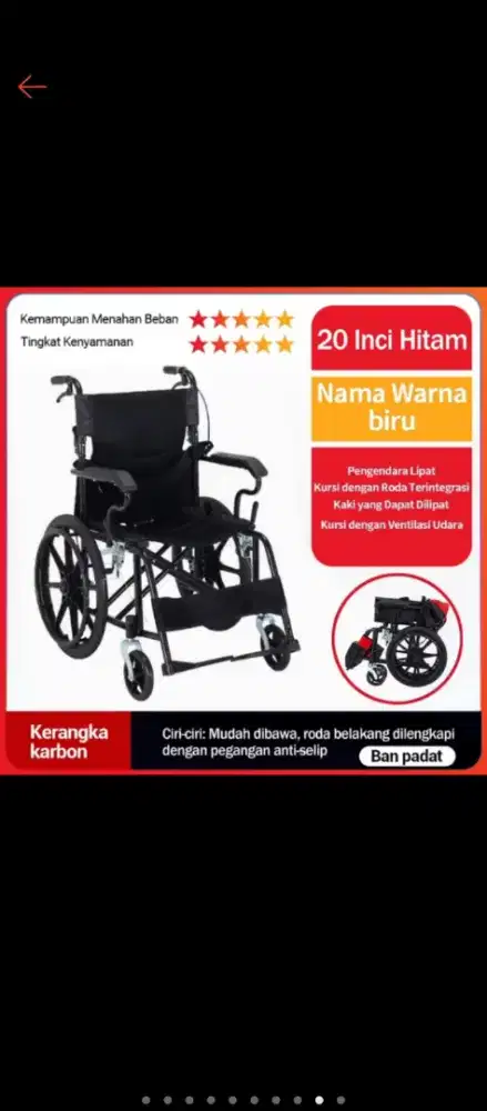 Kursi roda seperti baru belum pake