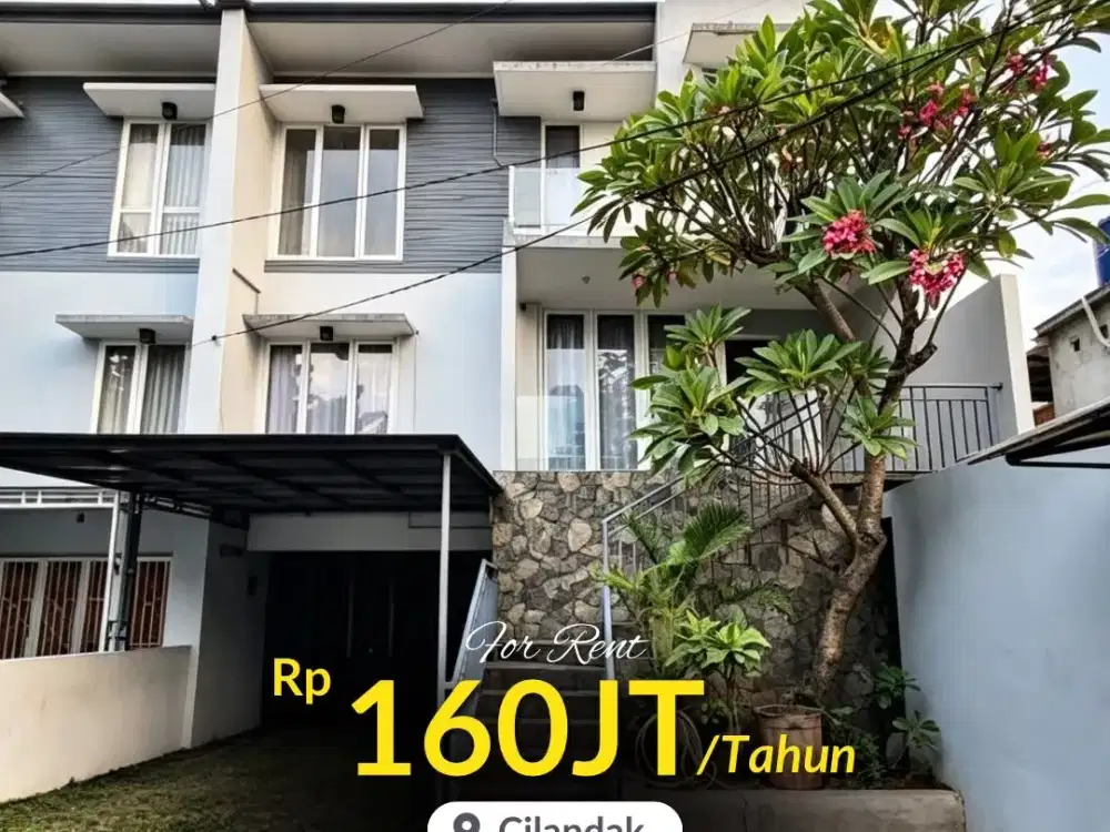 disewakan rumah 2 lantai lokasi strategis di cozy townhouse cilandak