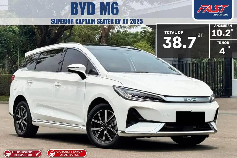 LOW KM RENDAH  BYD M 6 SUPERIOR CAPTAIN SEATEAR EV AT 2025