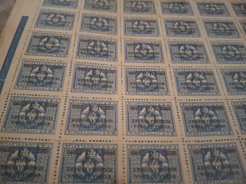 Prangko Lama Full Sheet 1 Lembar Isi 100 Keping - Koleksi Barang Antik