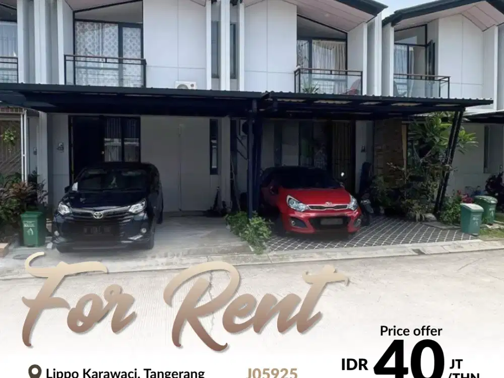 FURNISHED HOUSE DI LIPPO KARAWACI, 40 JT/TAHUN