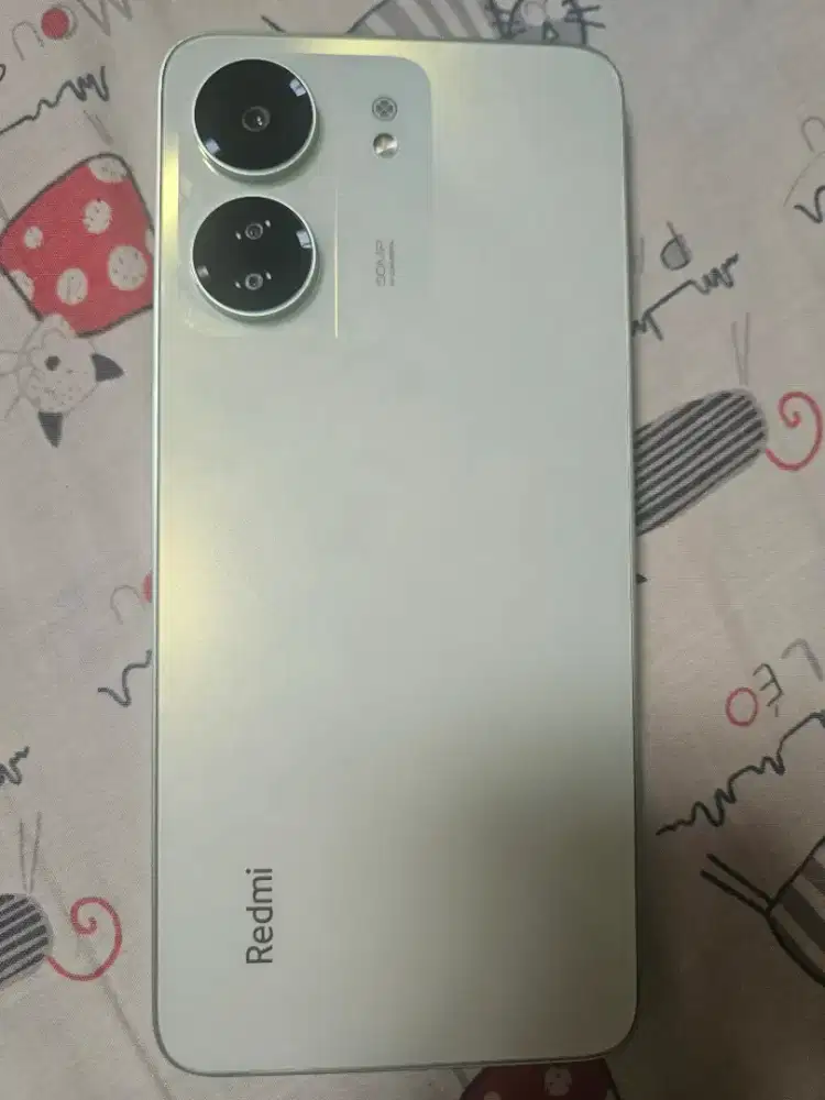 Redmi 13C Fullset Mulus warna Clover Green