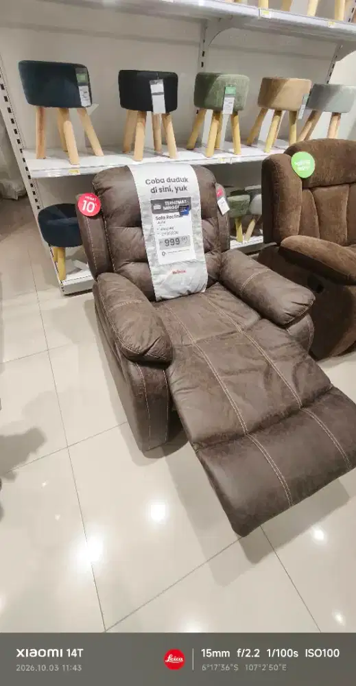 JUAL MURAH SOFA 1 Seater Recliner  (nomor pribadi)