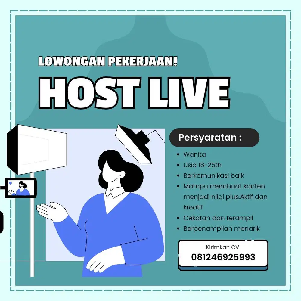 LOWONGAN HOST LIVE