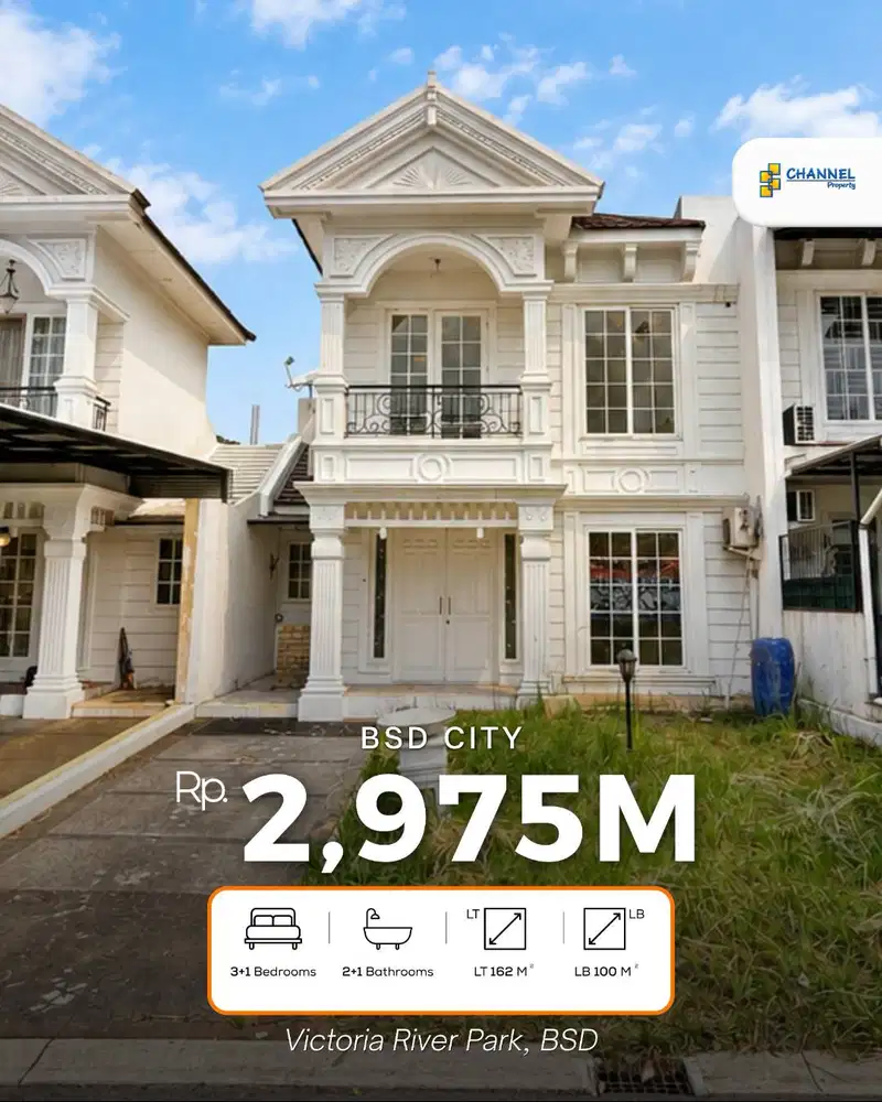 Jual Rumah Bagus 2 Lantai Siap Huni di Victoria River Park BSD