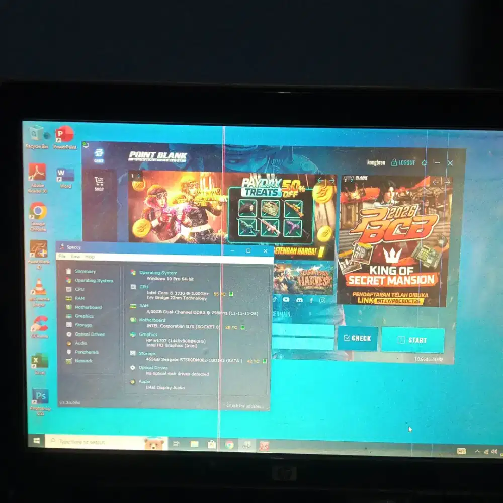 PC Desktop Intel Core i5-3330 • 4GB/500GB