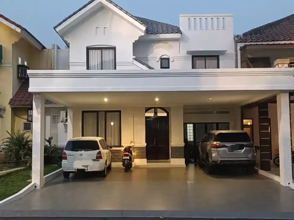 Dp. Hot Listing Dijual Cepat Rumah Semi Furnish 2,5 Lantai Cluster Paris Di Kota Wisata Siap Huni